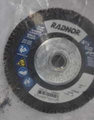 Lot of 2 Radnor Flap Discs 4-1/2″ Dia 13300 Max RPM Steel/Metal 64000914