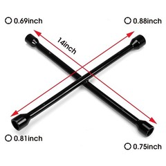 Torin 14″ Heavy Duty 4-Way Cross Lug Wrench Tire Iron Universal TRX31101-14F
