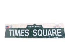 Times Square New York Street Sign Man Cave Décor Plastic Sign 4″ x 18″ Vtg USA