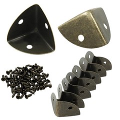 LifCratms 12Pcs Box Corner Protectors, 1″ (25mm) Metal 1″x1″x1″, Bronze