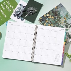 Planner 2026-2027 – Academic 9 X 11 inches, Green Art Leaves