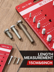 Thread Pitch Gauge & Bolt Size Checker Metric SAE Wall Mount Aluminum