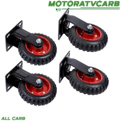 ALL-CARB 6 Inch Caster Wheels Set of 4 (2 Swivel & 2 Fixed), Heavy Duty Casters