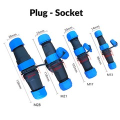 IP68 Waterproof 2/3/4/5 -26 Pin Plug and Panel/ Socket Inline Connector Aviation