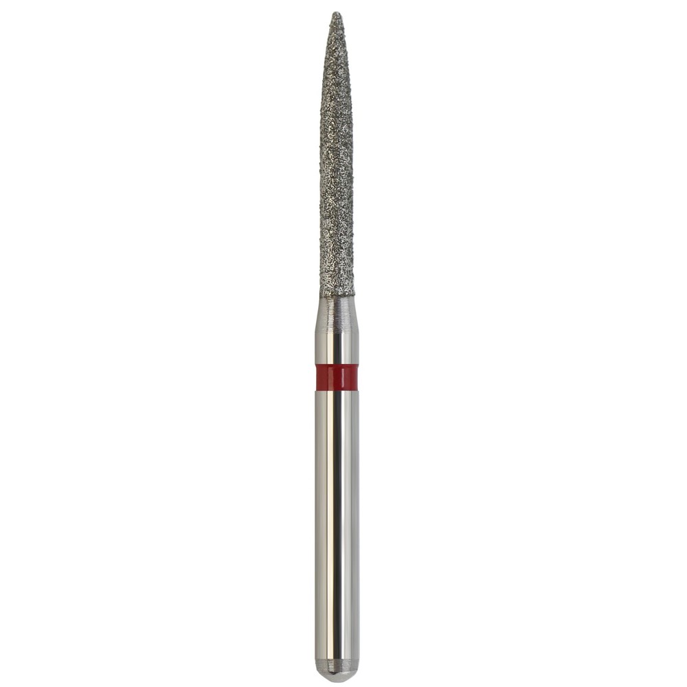 Dental Diamond Burs Flame Fine Grit FG 863/012F Bur Red for High Speed Turbine