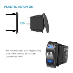 Compact DPDT Rocker Switch with Built-in LED and Easy Installation Adaptors