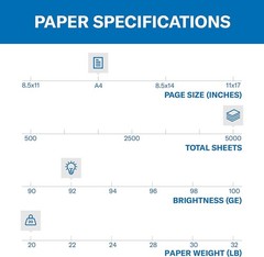 A4 Paper, 20 lb Copy Paper 210mm x 297mm – 1 Ream 500 Sheets – 92 Bright, Mad…