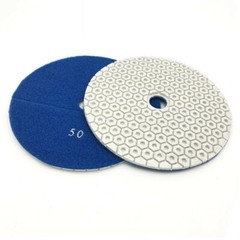 5 Inch Hexagonal Honeycomb Diamond Polishing Pads Wet/Dry for Granite Marble