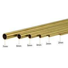 uxcell Brass Tube 2mm 3mm 4mm 5mm 6mm 7mm OD x 0.5mm Wall Thickness 300mm Length