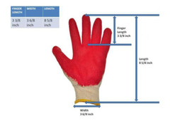 WHOLESALE Red Latex Dipped Gloves Rubber Palm Coated Work Gloves, ALL PURPOSE