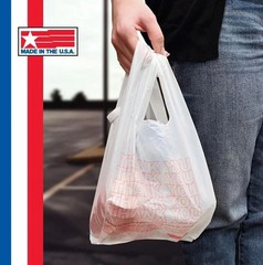 Small T-Shirt Carry-Out Bags, 7″ x 5″ x 15″ (2000 ct.)