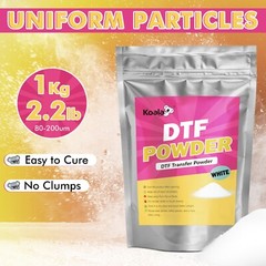 KOALA DTF Powder 6.6LB White Adhesive Direct to Film Transfer Sublimation Powder