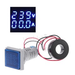 AC50-380V 0-100A 22mm 3-in-1 Voltmeter Ammeter Frequency Digital Volt AMP Meter