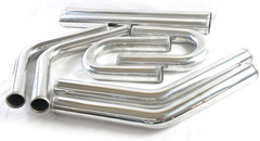 2″ 8-Pcs Universal Intercooler Pipe Piping Turbo Polished Aluminum Kit with Sili
