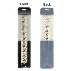 Multi-Size Clear/Black w/Clear/Clear Glossy Flat Mylar Zip Lock Bag w/ Hang Hole