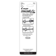 Pilot Precise V7 RT, 3 Pens With 4 Packs of Refills, Black Ink, 0.7mm Fine Point