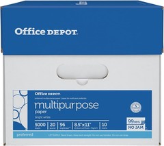 ® Multi-Use Printer & Copy Paper 10 Reams White Letter (8.5″ x 11″) 5000 Sheets