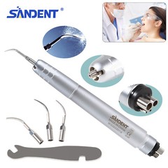 Dental Ultrasonic Air Scaler Handpiece 4 Hole +Scaling Perio Tips G1,G2,G4 SA