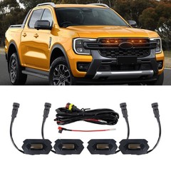 Upgraded 4 PCS Led Grill Lights Compatible with Ford Ranger T9 2022-2025 Fuse