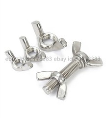 304 Stainless Steel Wing Thumb Screws With Wing Thumb Nut M3 M4 M5 M6 M8 M10 M12