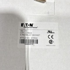 Eaton D1RAA 5-Pin Relay Socket DIN Rail Mount Screw Terminals 16 AWG Gray #44/7