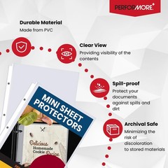 Heavyweight Clear Mini Sheet Protectors Holds 5.5 x 8.5 Inch Sheets, (50 Pack)