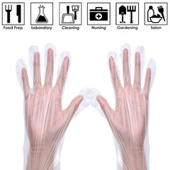200/500/1000 Plastic Gloves Disposable Premium Polythene Catering Food Mechanics