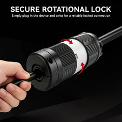 20A 125/250V L14-20P Generator Plug – Heavy Duty Twist Lock NEMA Connector