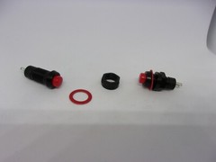 5x Pack Lot 1A 250V AC 10mm 2 Pins Red Push Power Switch Button Momentary Reset