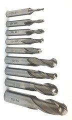 9 PIECE 2 FLUTE BALL NOSE END MILL SET (8001-0009)