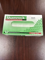 Shamrock Synthetic Vinyl Exam Gloves – Powder-Free – Medium – 100 Count