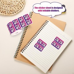 500Pcs 2026 Year Stickers, 3/4X1-1/2 Inch File Folder Labels 26 Year Colored Sel