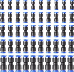 50Pcs Straight Push Connectors Quick Release Connect Air Line Pneumatic Fittings