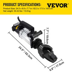 VEVOR Electric Rebar Bender 1″ 25mm #8 1500W Hydraulic Portable Rebar Bending