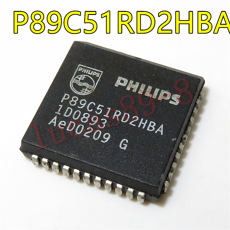 5PCS P89C51RD2HBA 89C51RD2 PLCC44 80C51 8-bit Flash microcontroller US