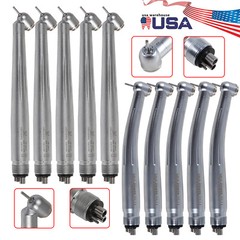 1-5* Dental Standard / 45° Angle Head High Speed Handpiece Air Turbine 4Holes