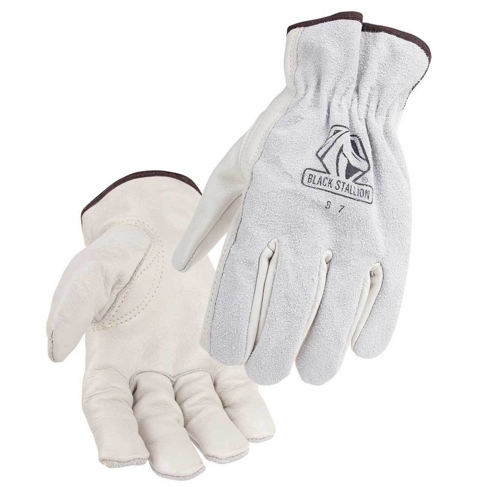 Black Stallion 87 Cowhide Palm Drivers Glove w/ Split Cowhide Back – LG, 12 Pk