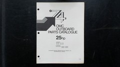 OMC 74 Outboard Parts Catalogue 25hp Johnson Evinrude 25RL74M 1974