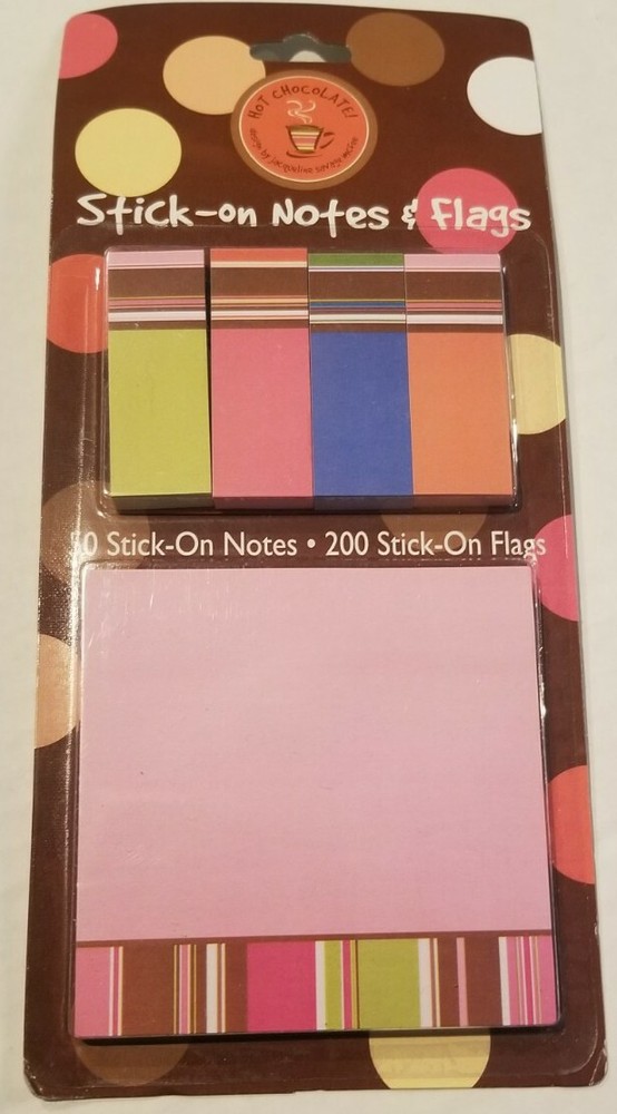 Hot Chocolate Stick-on Notes & Flags Set – design by Jacqueline Savage McFee
