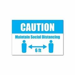 Maintain Social Distancing Business Store Informational Sign ~ 13″ x 19″