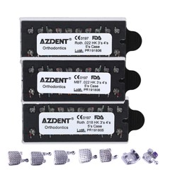 10Sets Dental Orthodontic Brackets Braces MIM Mini Roth MBT 022 345 Hooks Metal