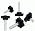 12 Pcs 1/4″-20 x 1 Thumb Screws Star Knob Black Plastic