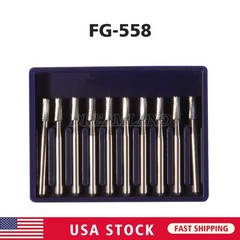 Dental Midwest FG #558 Straight Fissure Crosscut Carbide Burs 100Pk