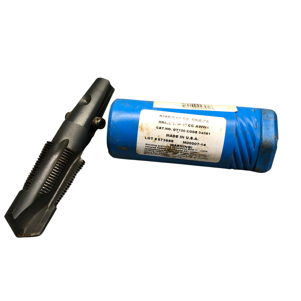 Reed 1″-12 Drill Tap HSS USA CAT: DT100 CODE: 04391 CC AWWA 1″ WATER PIPE TAP