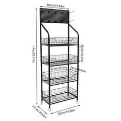 4 Tier Retail Snack Candy Display Rack Stand Display Organizer Basket Holder