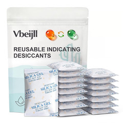 20G (16 Pack) Color Changing Silica Gel Packets, Food Safe & Non-Toxic Desiccant