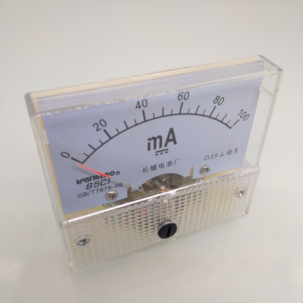 US Stock Analog Panel AMP Current Ammeter Meter Gauge 85C1 0-100mA DC