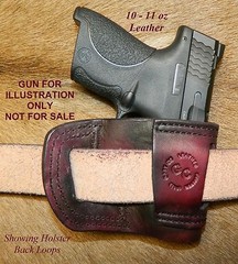 Gary C’s Avenger “XH” OWB Left Hand HOLSTER S&W M&P Shield 40cal/ 9mm ; leather