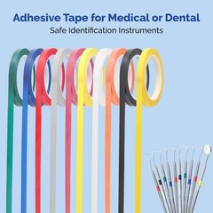 Dental Instruments Identification Tape Autoclavable 0.24″ 0.40″Width 10 Colors