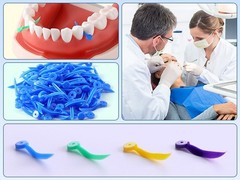 JMU Dental Disposable Dental Colorful Plastic Wedges with hole 100pcs/box